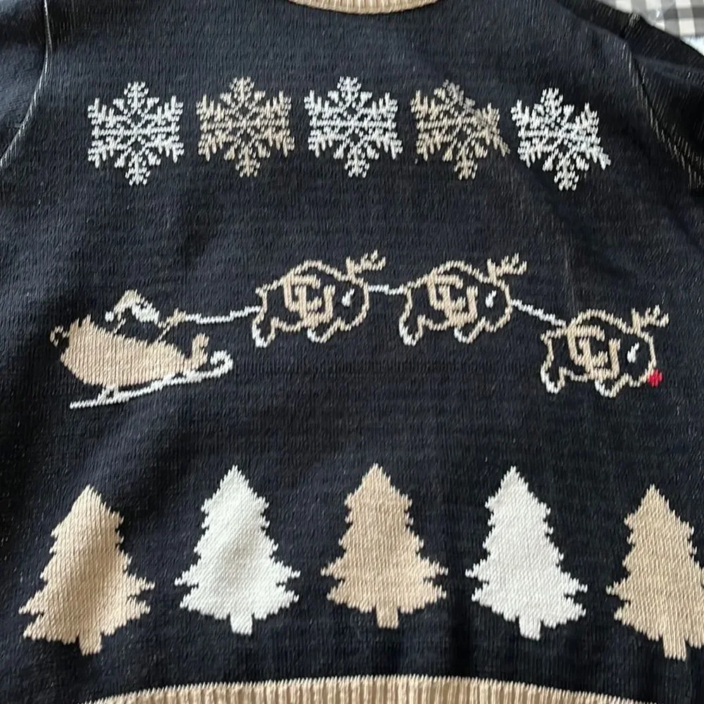 Binghamton Knitting Co. Christmas Santa Sweater Size Large NWOT Made‎ in USA